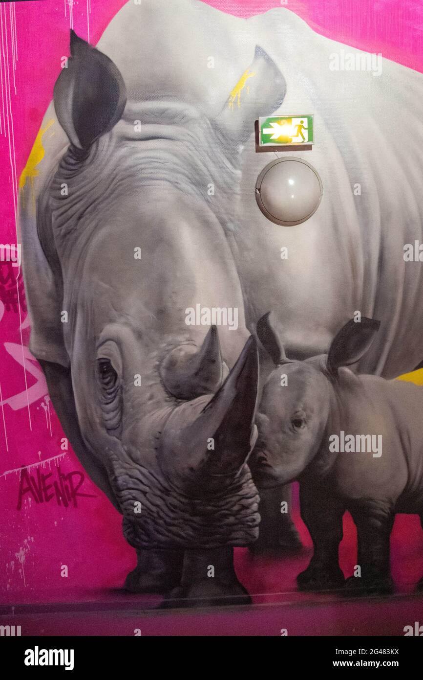 A Piece Of Street Art By Artist Creyone 132 Is Seen In A Building In Future Restoration Avenue De La Republique Made Available Free Of Charge By Novaxia An Investment Company In