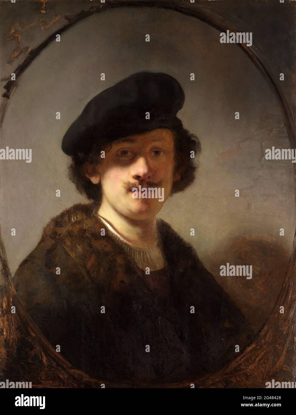 Rembrandt Harmenszoon Van Rijn - Self Portrait with Shaded Eyes Stock ...