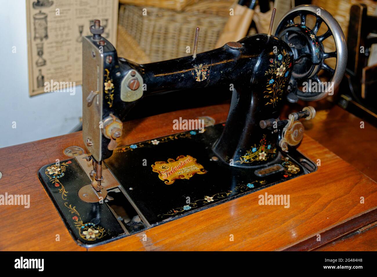 Vintage Sewing Machine in a convenient store Beamish Village, Durham