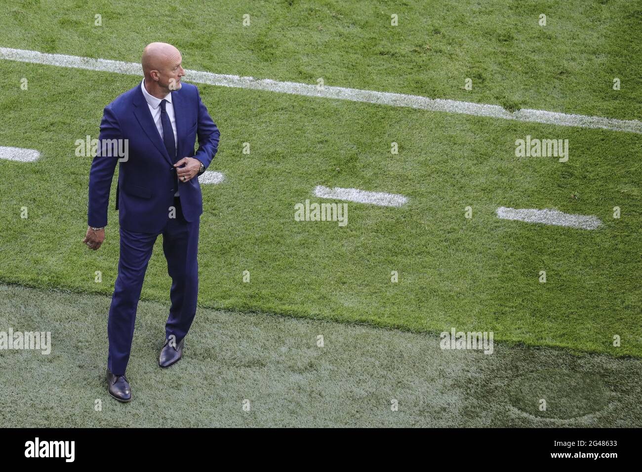 Budapest, Hungary. 19th June, 2021. Manager of Hungary, Marco Rossi, during the EURO 2020 Group F football match between Hungary and France in the Ferenc Puskas Stadium in Budapest Hungary Credit: SPP Sport Press Photo. /Alamy Live News Stock Photo