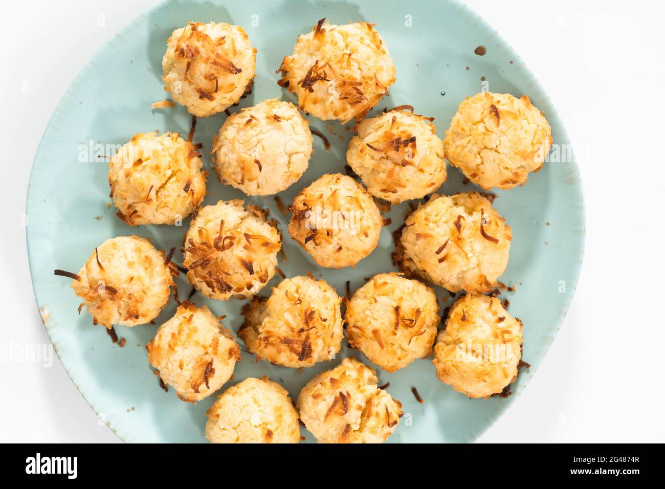 Homemade coconut cookies with coconut flakes Stock Photo Alamy