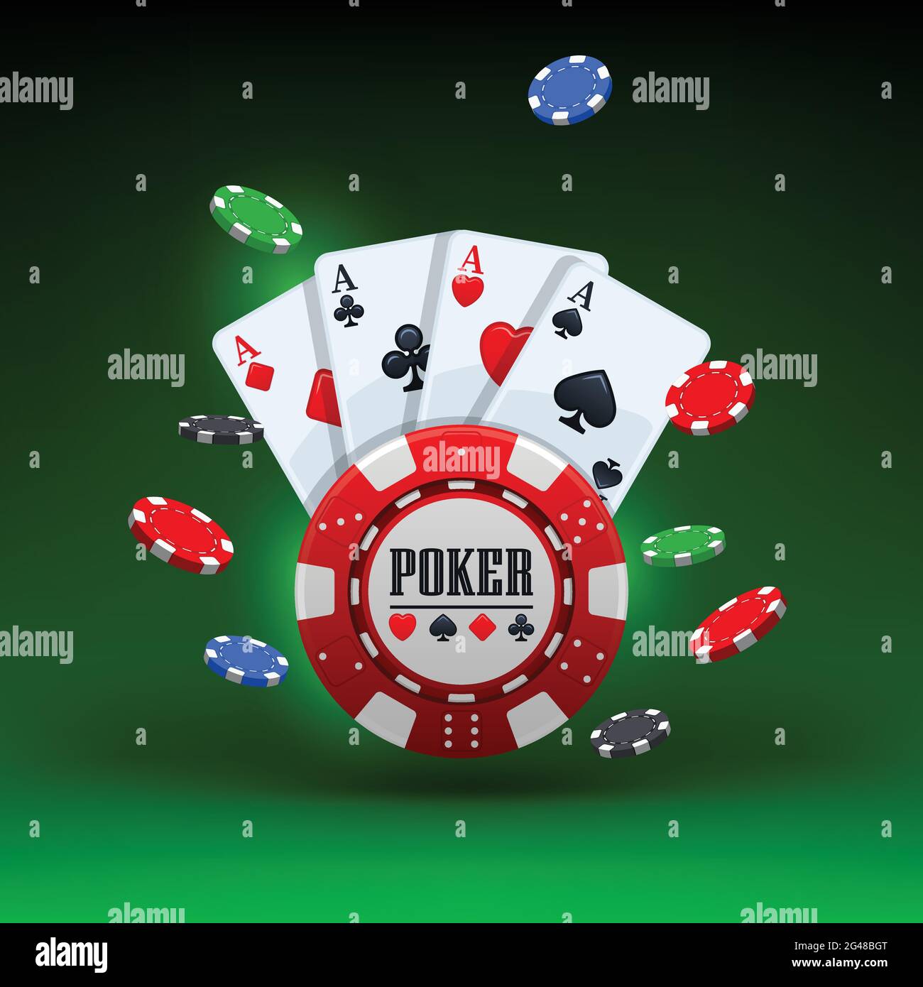 Giải đấu poker với bộ bài và chip trên nền xanh thật hấp dẫn! Tham gia vào cuộc đua trí tuệ với những đối thủ thân thiện và xem ai là người sở hữu bộ bài may mắn nhất. Hãy chuẩn bị sẵn sàng để lại dấu ấn trong giải đấu này nào!