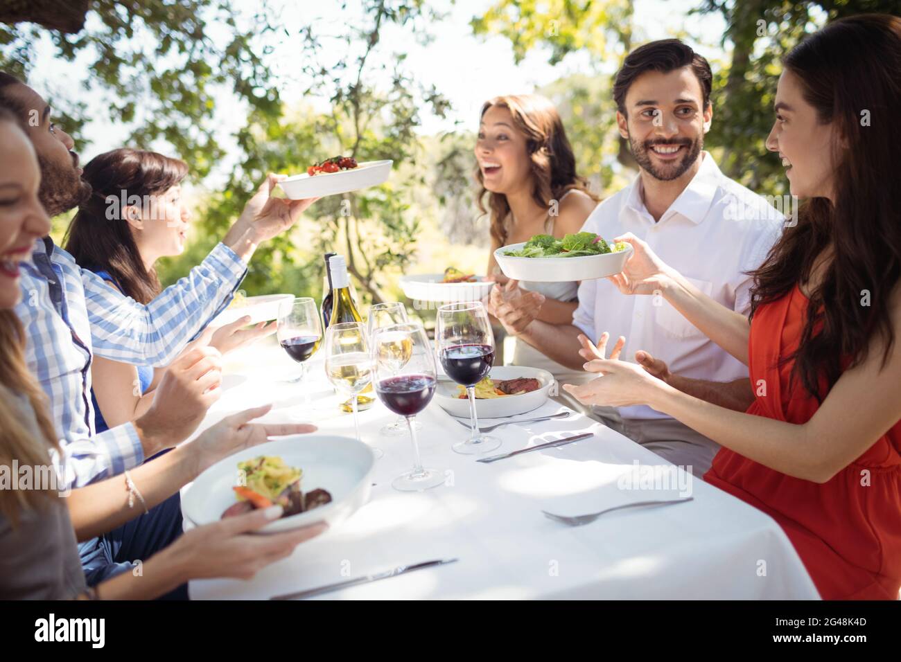 Two friends having lunch hi-res stock photography and images - Alamy