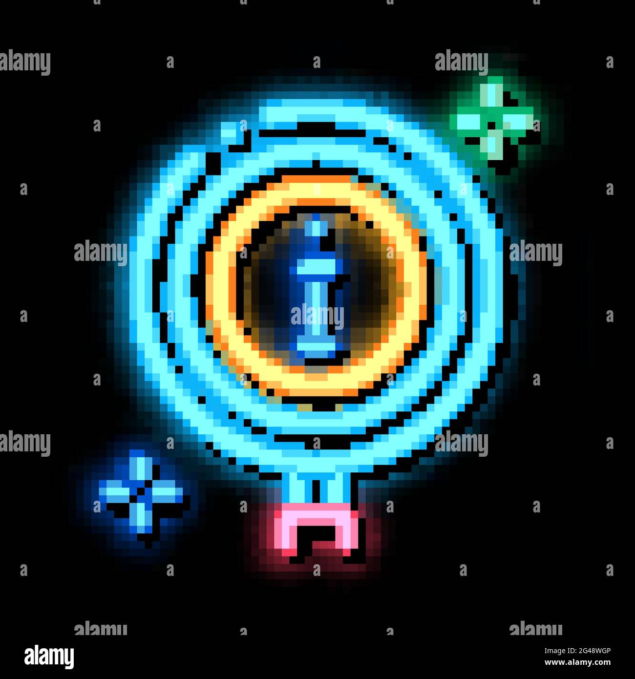 informational study neon glow icon illustration Stock Vector Image ...