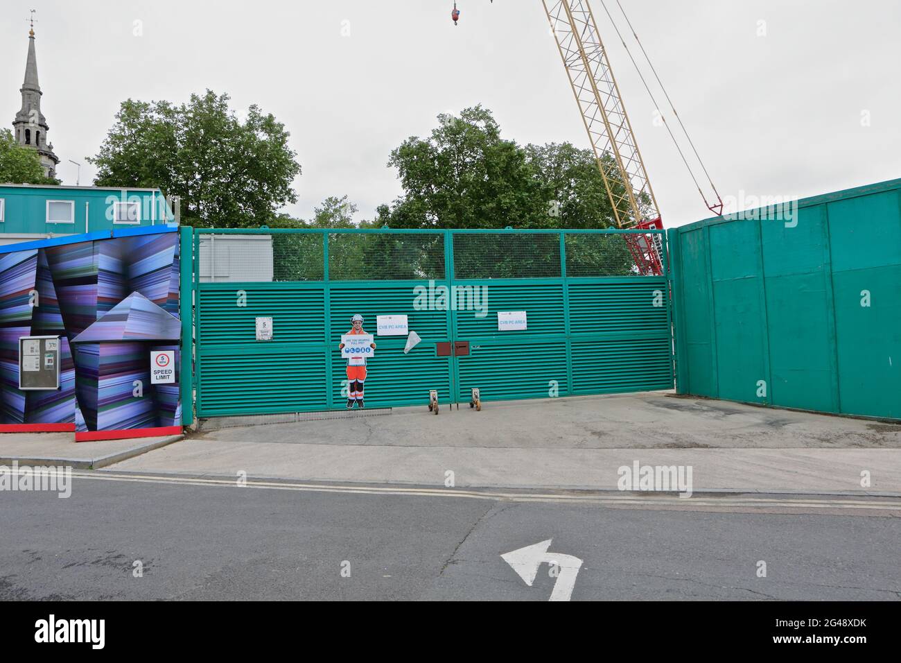 London (UK), June 2021: The Construction of London's new sewage overflow waste management system which will replace the extant 150 year old system. Stock Photo