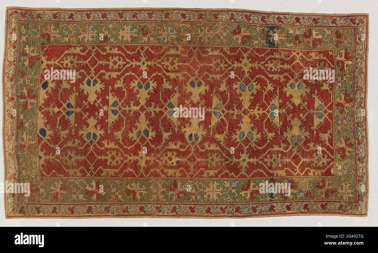 Carpet, Z.G. Arabic rug, with a green edge. Arabic rug with green edge ...