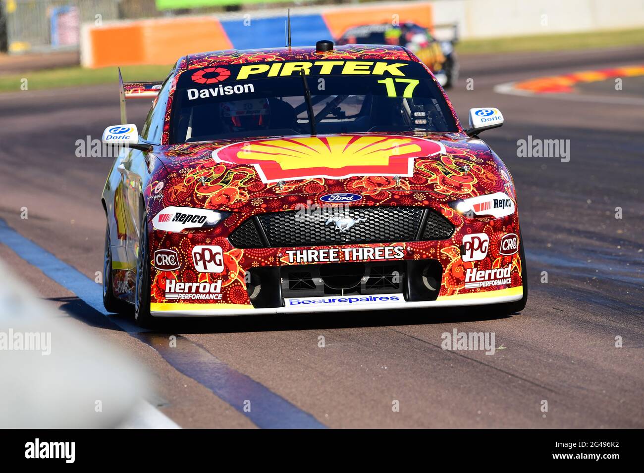 Hidden Valley. Darwin, Australia. 20 June, 2021.Pictured,  at the Australian Supercars Championship. Will Davison takes pole in qualifying for Race 14 in Qualifying 2 with a lap time of 1.04.95 in the Shell V-Power Racing Ford Mustang.  Credit: Karl Phillipson/Optikal/Alamy Live News Stock Photo