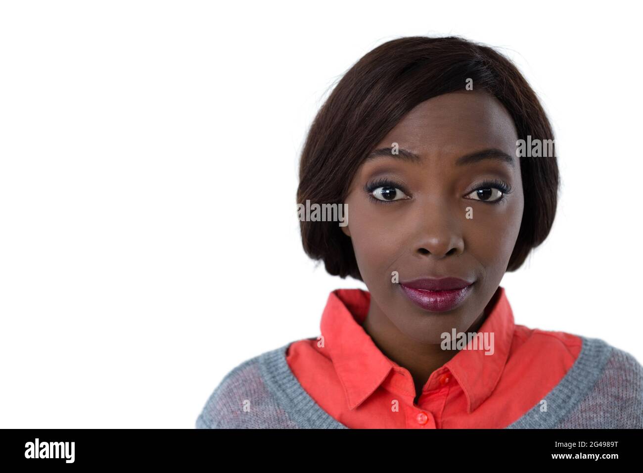 Shocked young woman blank hi-res stock photography and images - Alamy