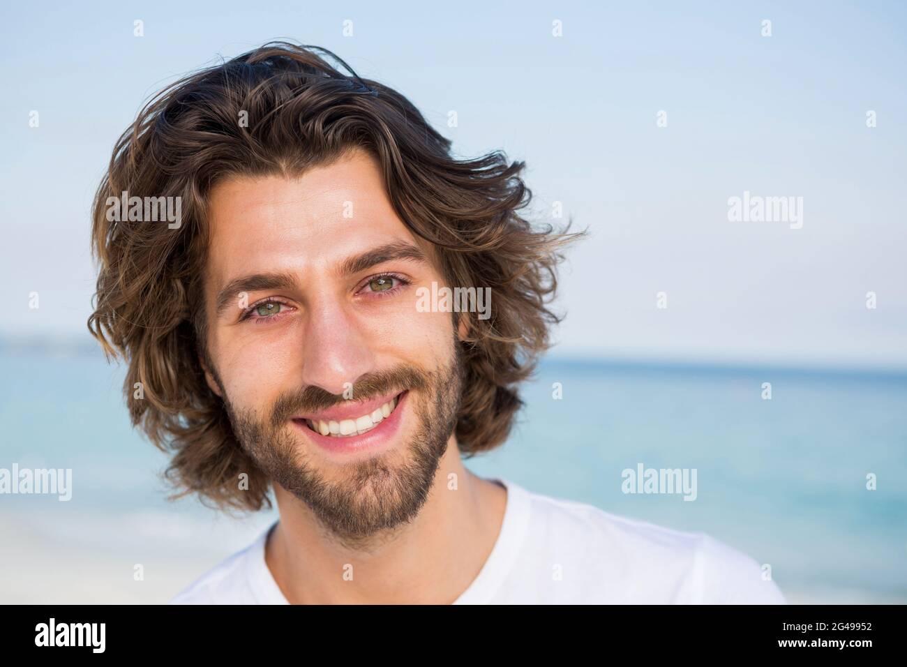 Handsome young man wavy hi-res stock photography and images - Alamy