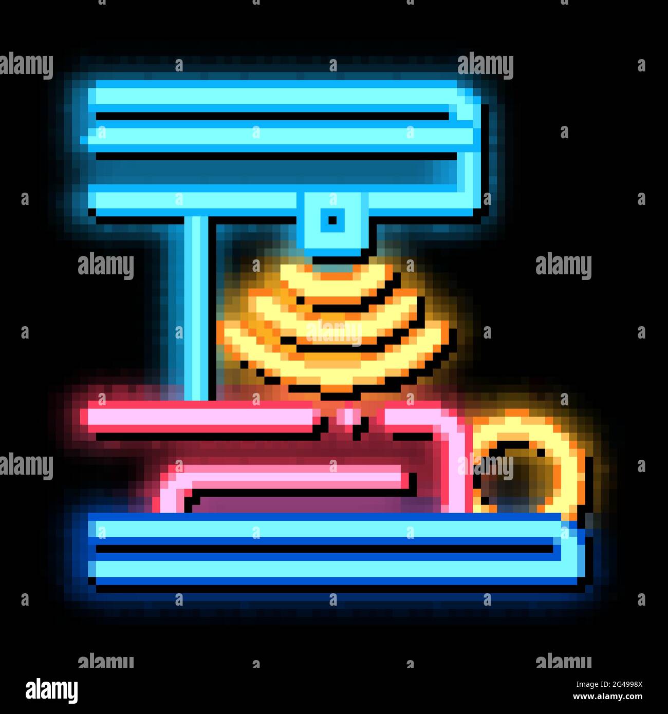 human stomach scanner neon glow icon illustration Stock Vector Image ...
