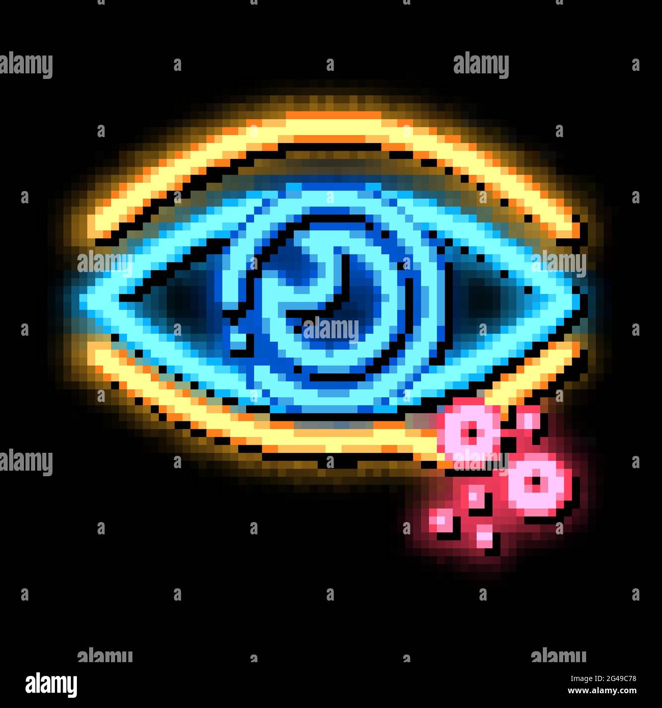 rash near eye neon glow icon illustration Stock Vector Image & Art - Alamy