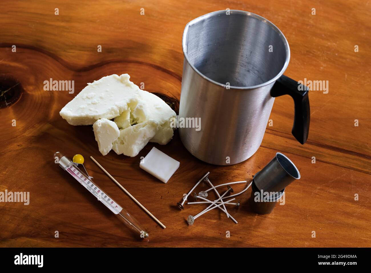 Candle making kit Stock Photo