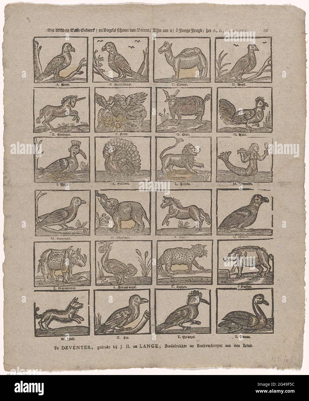This Wildlife And Tam Thick And Birds Clean Are To Teach You O Young Youth A B C Sheet With 24 Representations Of The Letters Of The Alphabet