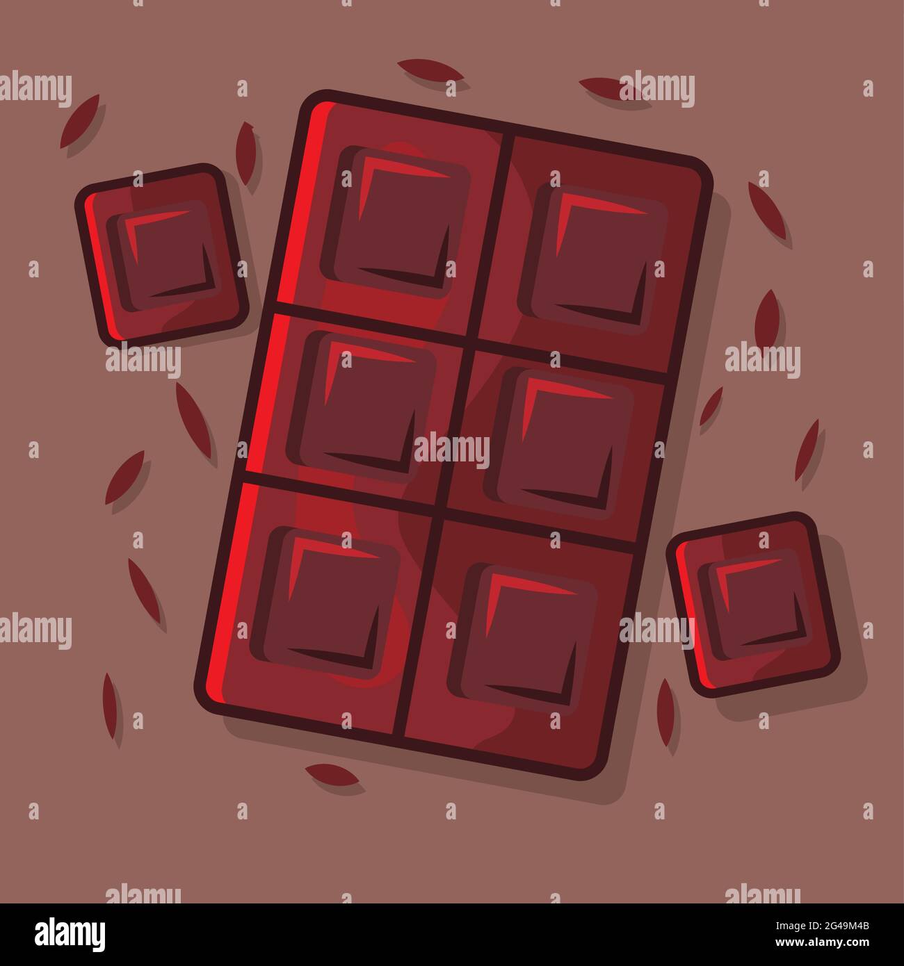 chocolate bar vector illustration in flat style Stock Vector