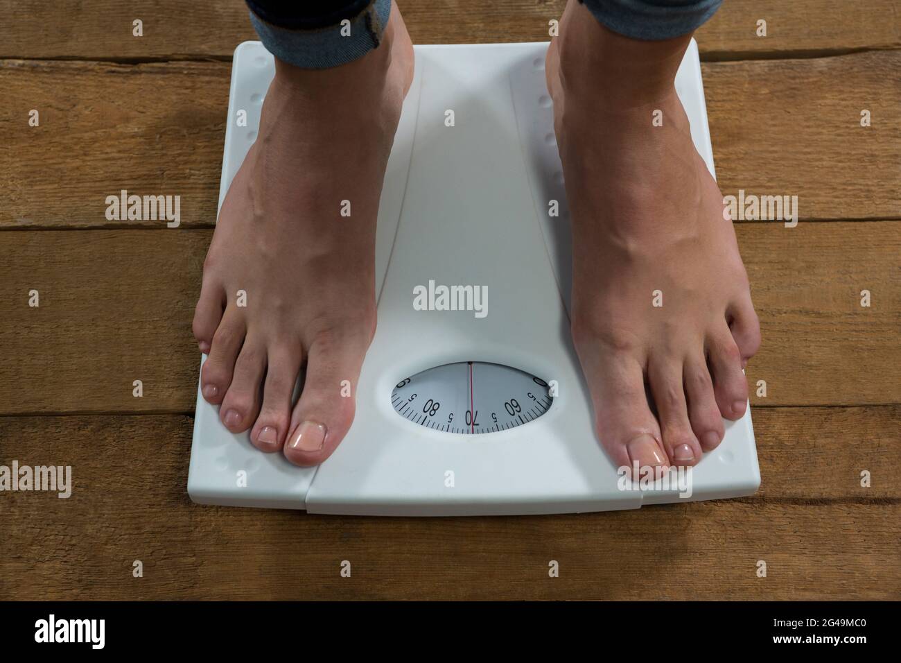 https://c8.alamy.com/comp/2G49MC0/woman-checking-her-weight-on-a-weighing-machine-2G49MC0.jpg