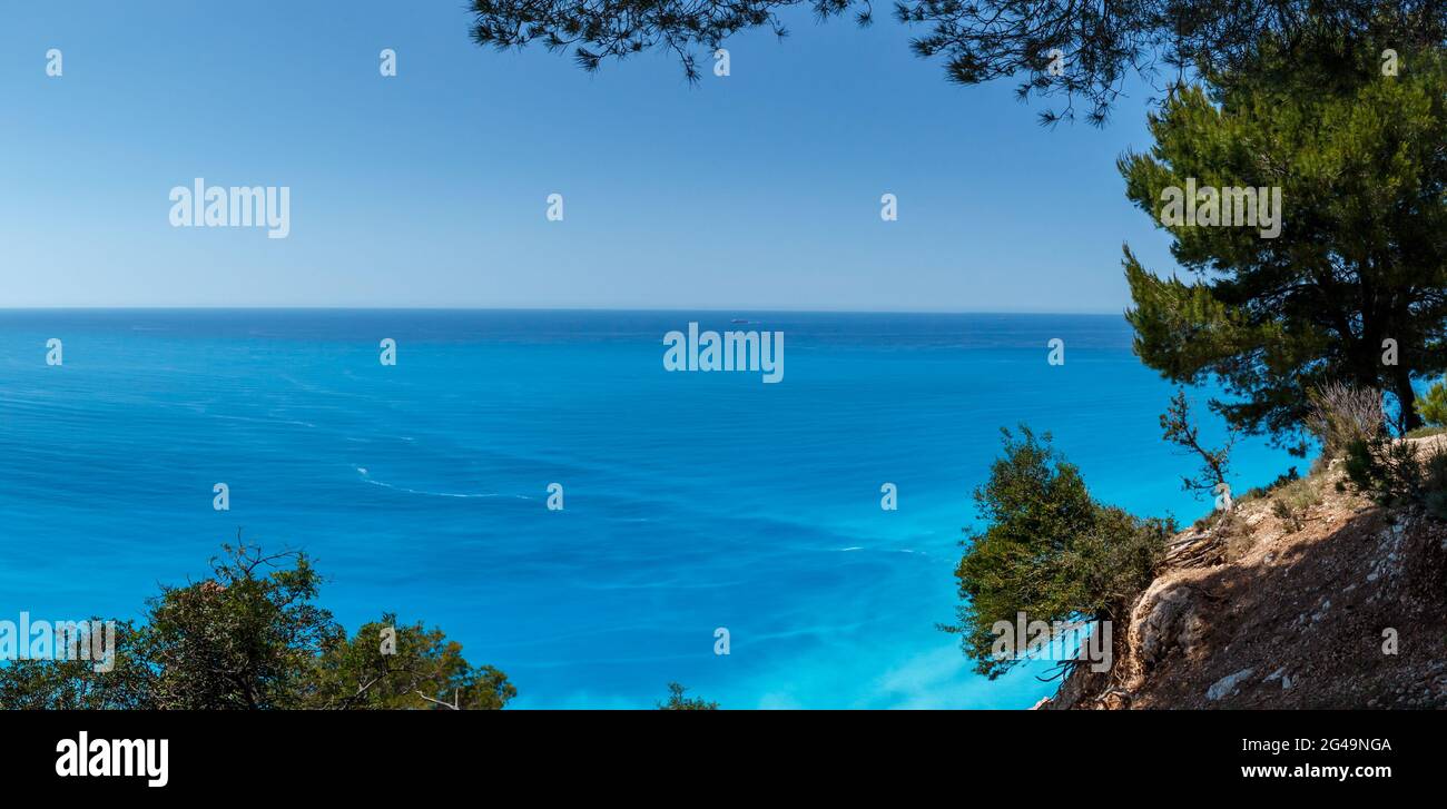 Panoramic view from the cliff Stock Photo