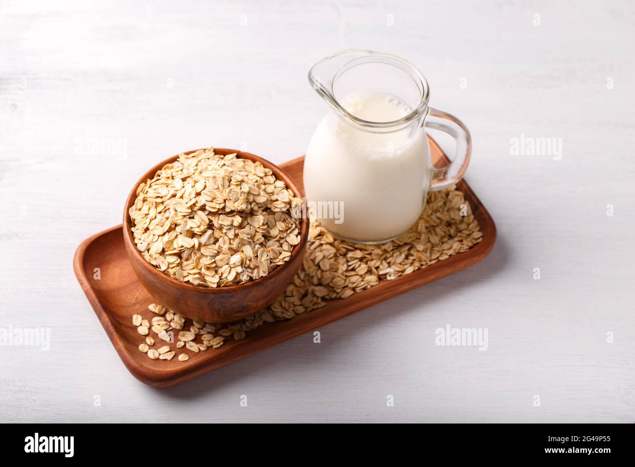 Non dairy oat milk Stock Photo
