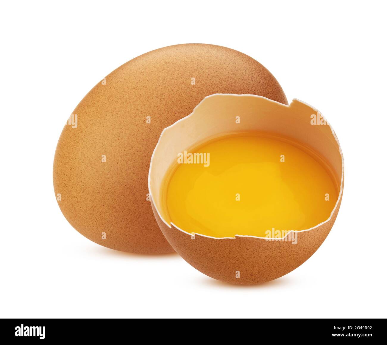 Chicken eggs isolated on white background Stock Photo - Alamy