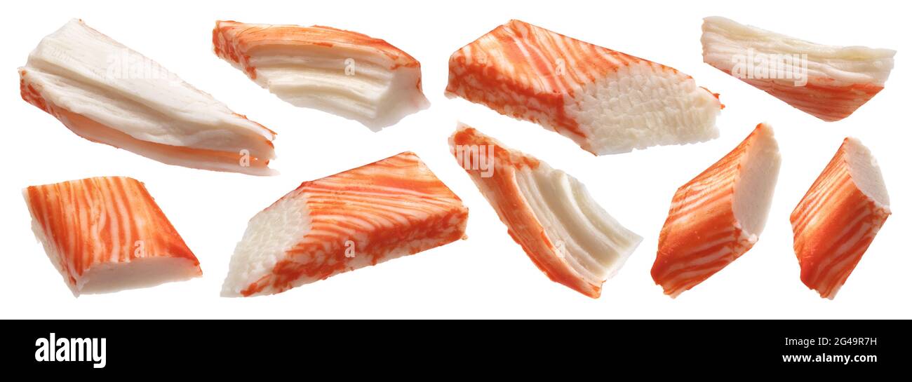 Snow crab, surimi sticks isolated on white background Stock Photo Alamy
