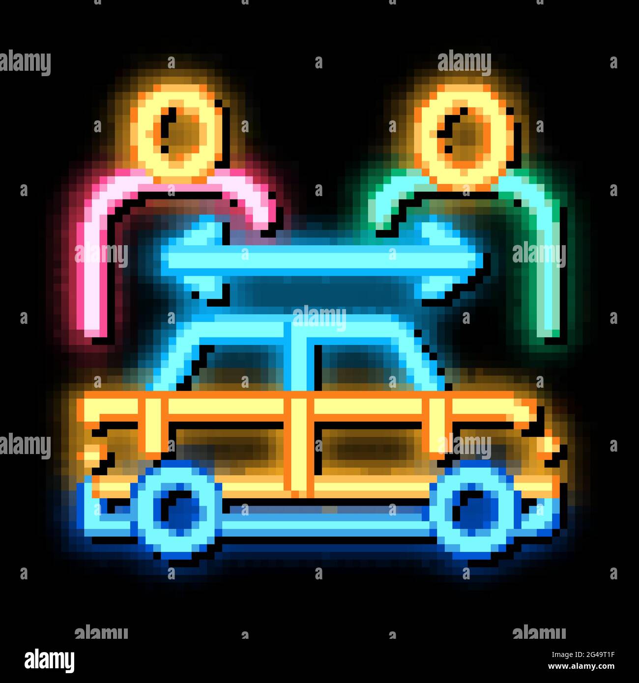 two buyers per car neon glow icon illustration Stock Vector Image & Art ...