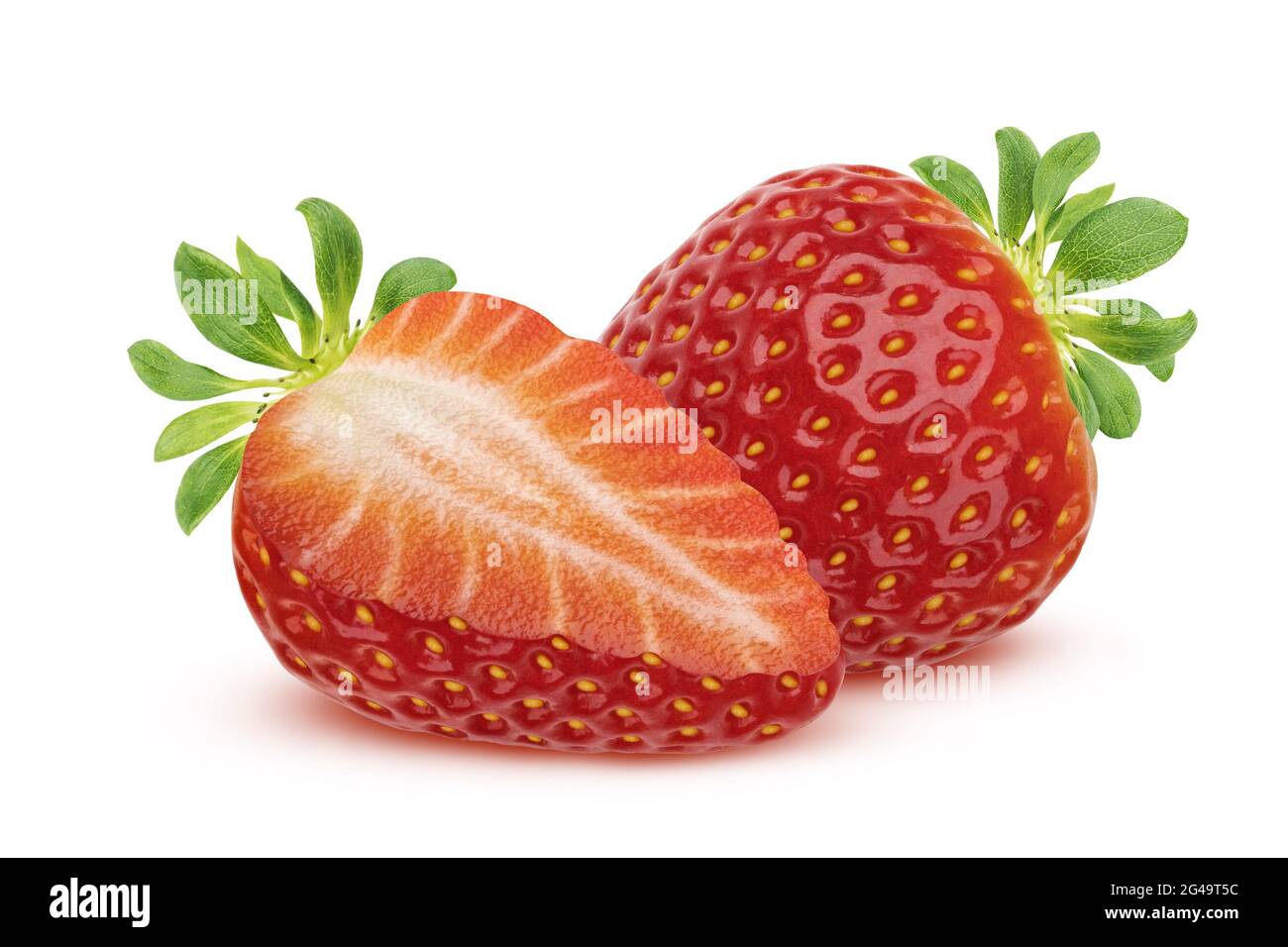 Strawberry isolated on white background Stock Photo - Alamy