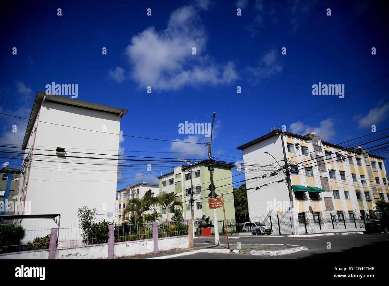 salvador, bahia, brazil - june 18, 2021: building is seen in a popular housing condominium in the Cabula neighborhood in Salvador. *** Local Caption * Stock Photo