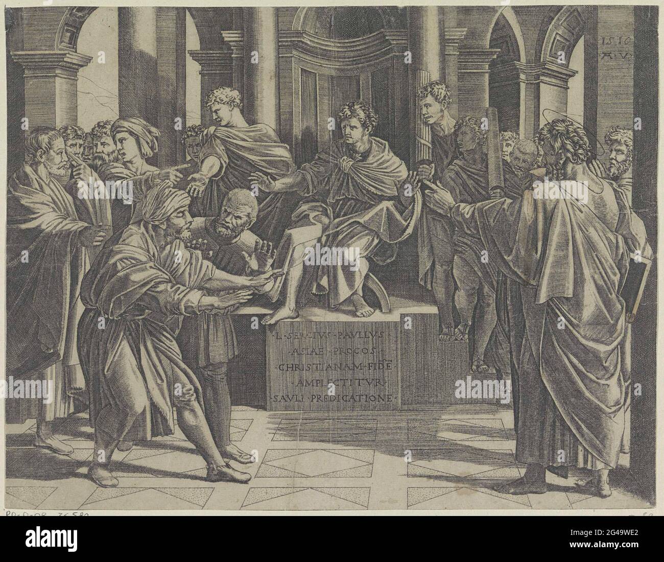 Elymas beaten blindness. Elymas blind to the foreground. Governor