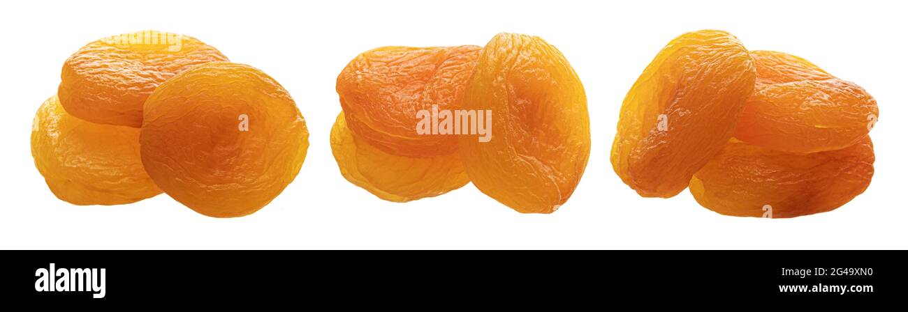 Dried apricots isolated on white background Stock Photo - Alamy