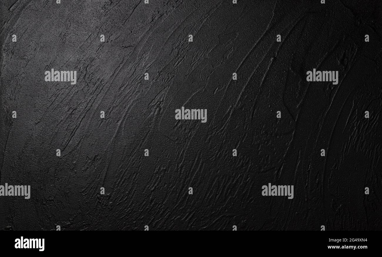 Black stone texture, dark slate background Stock Photo