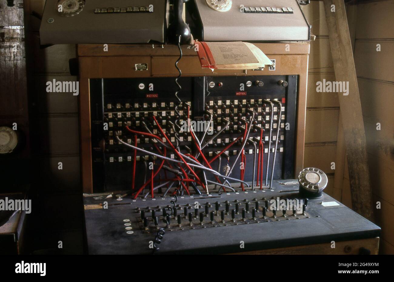 EARLY PLUG AND CORD TELEPHONE SWITCHBOARD Stock Photo Alamy