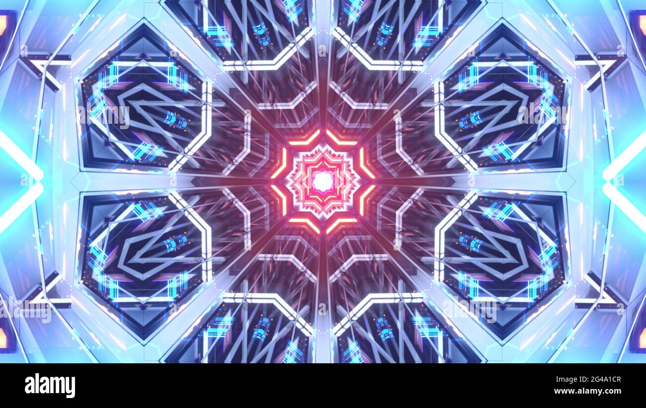 A 3D rendering of a futuristic background with geometric shapes and ...