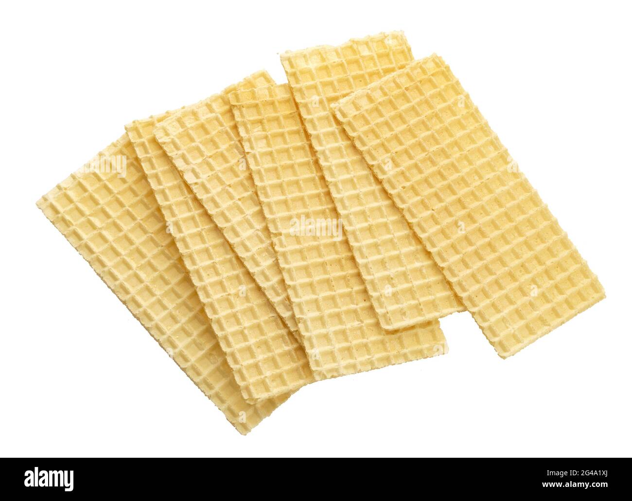 Wafer, crisp waffle bread isolated on white background Stock Photo - Alamy