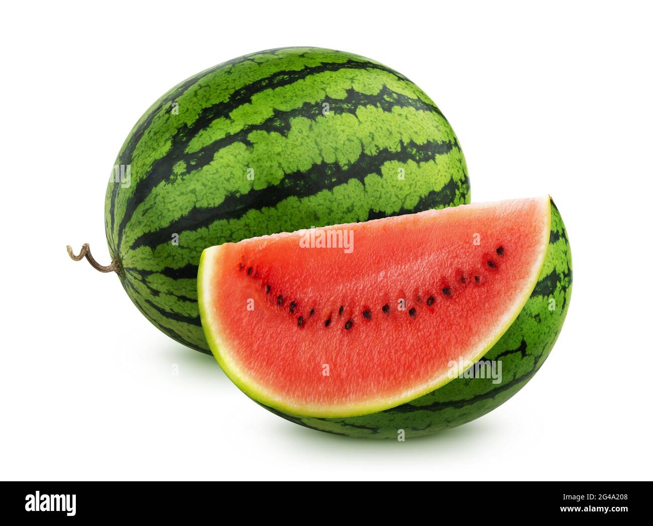 Watermelon isolated on white background with clipping path Stock Photo