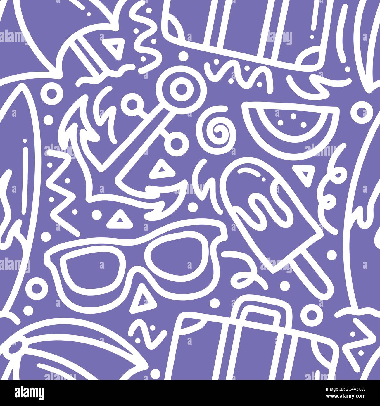 doodle set of summer holiday hand drawing Stock Vector Image & Art - Alamy