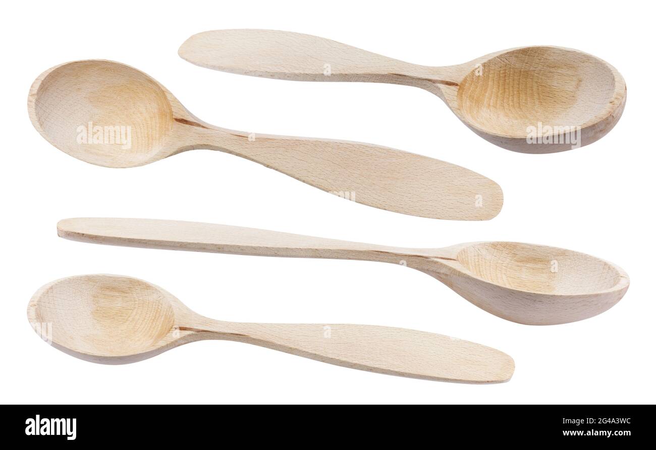 Wooden spoon isolated on white background with clipping path ...