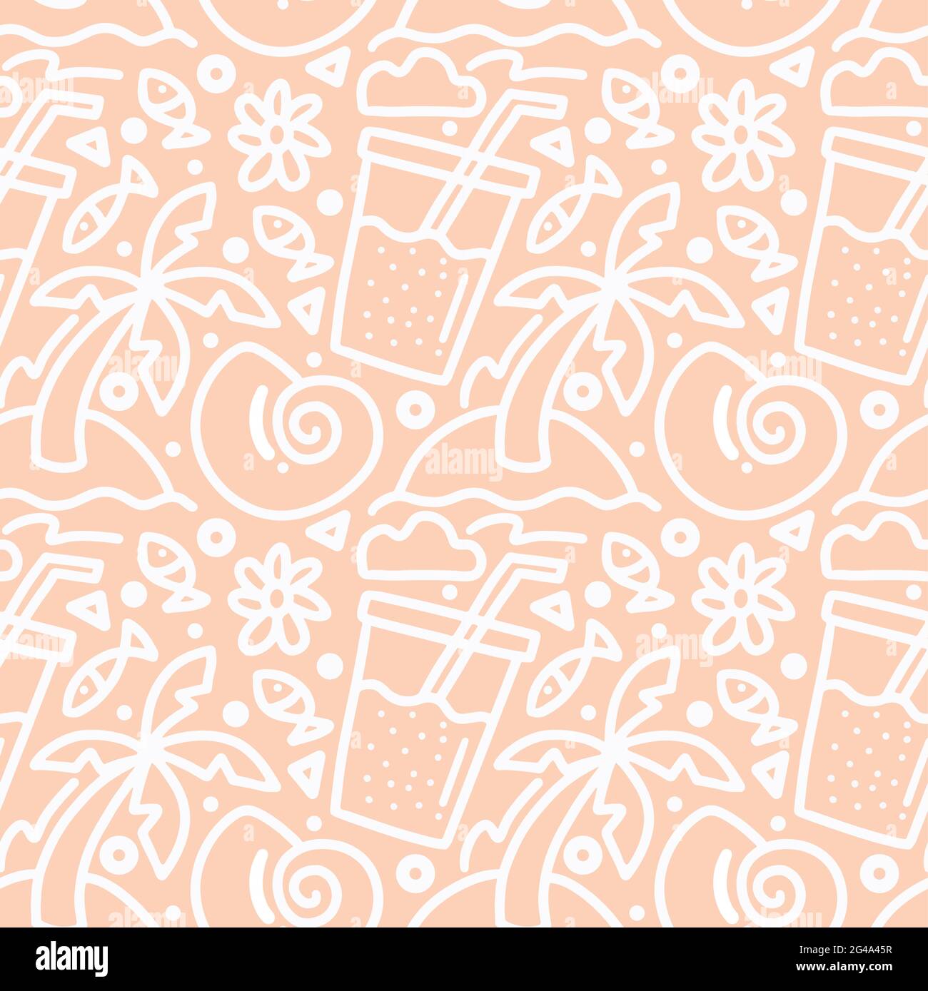 doodle set of summer holiday on the beach Stock Vector Image & Art - Alamy
