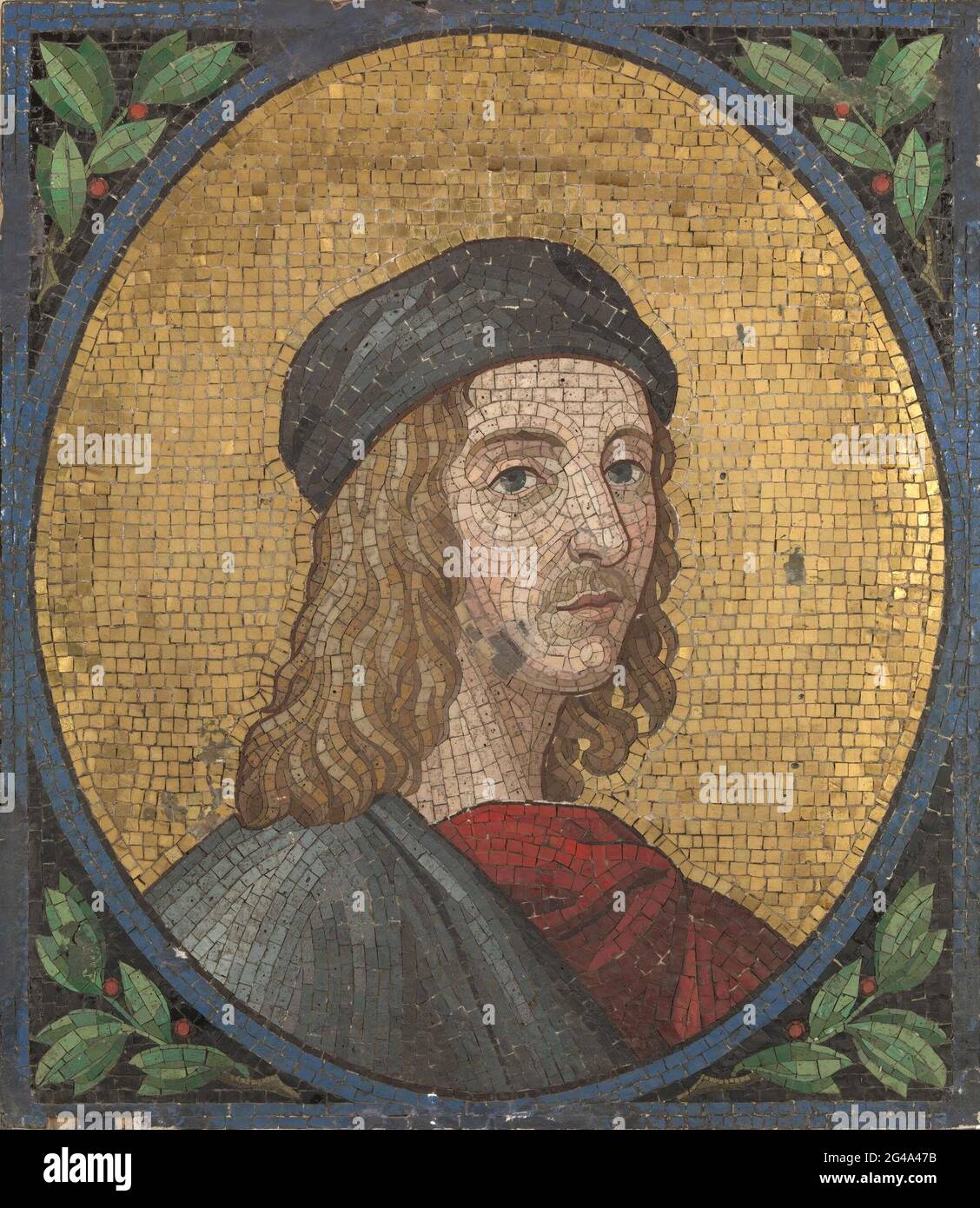 Mose Raphael Solidum Mosaic with representation Raphaël. Mosaic of glass, polychrome and ...