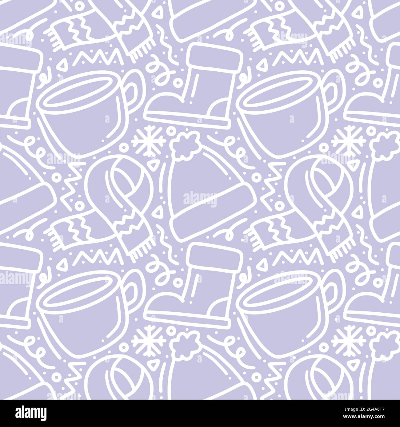 hand drawn winter season doodle Stock Vector