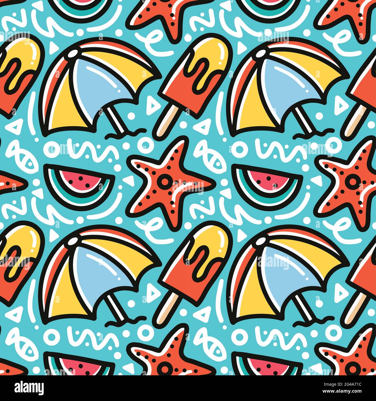 doodle set of summer holiday on the beach Stock Vector Image & Art - Alamy