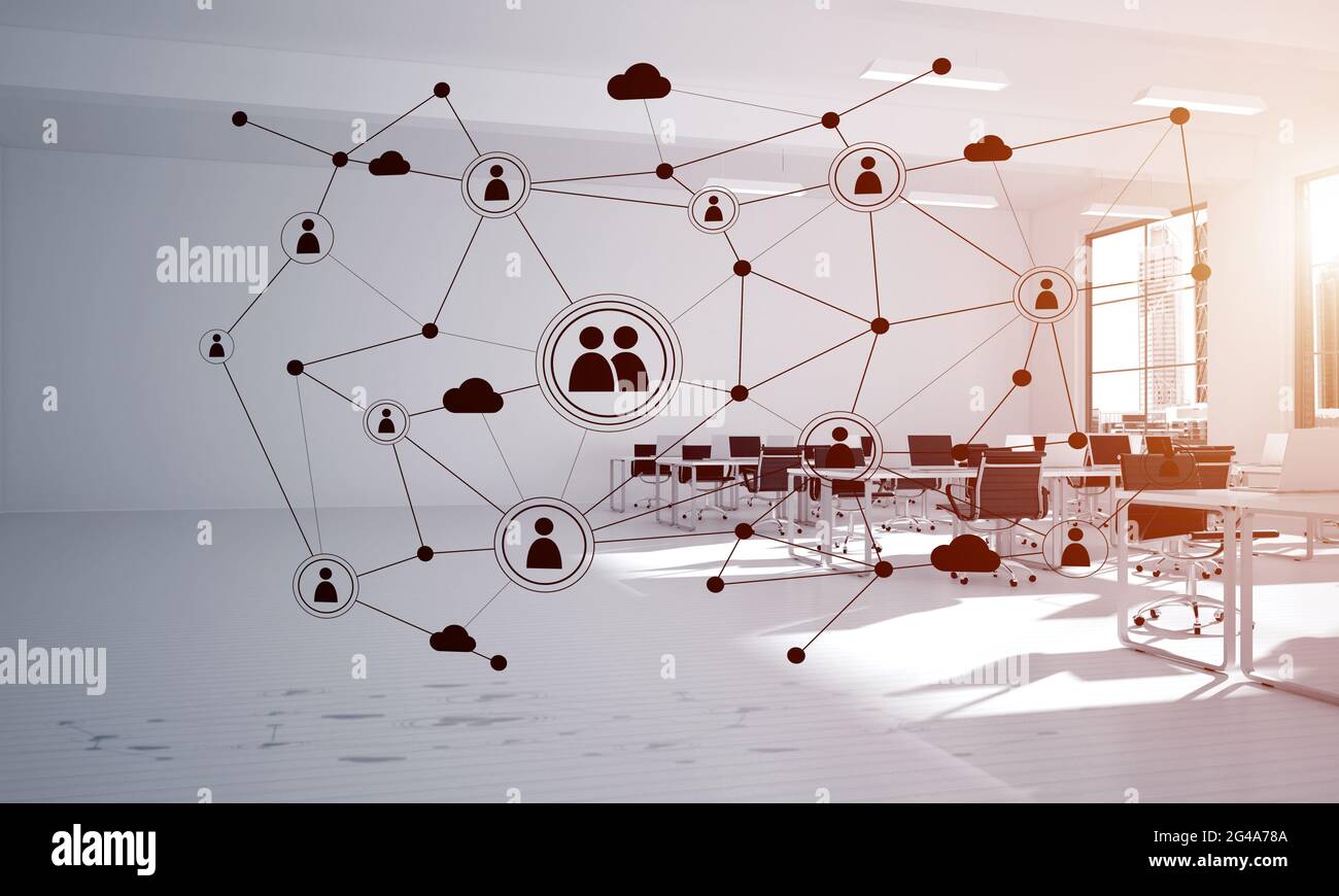 Networking and wireless connection as concept for effective modern ...