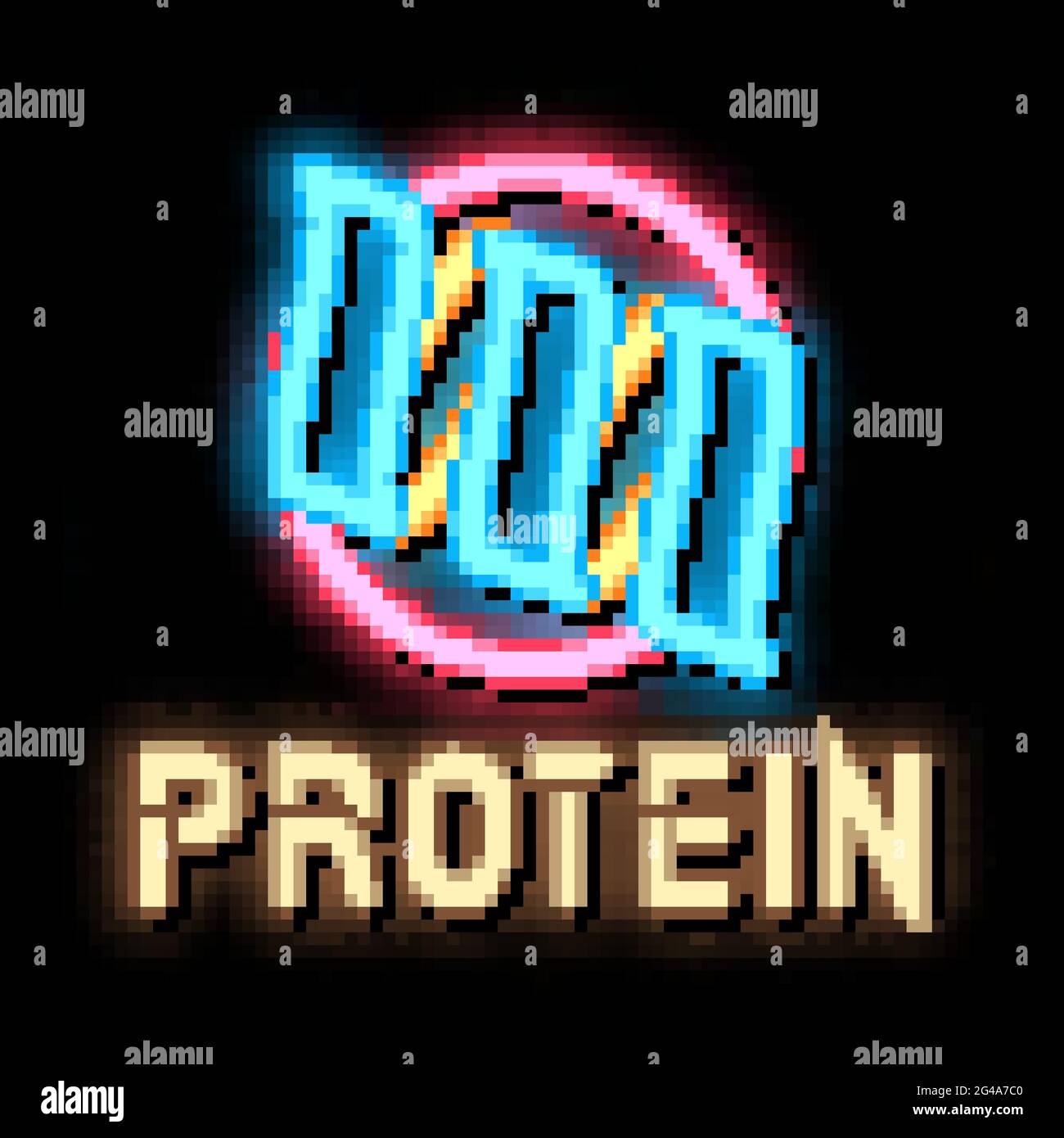 need for protein neon glow icon illustration Stock Vector Image & Art ...