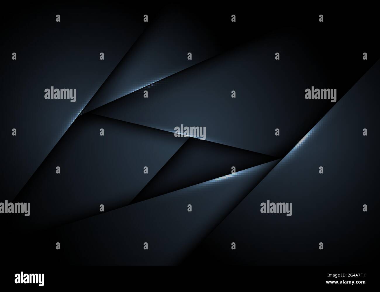 Abstract dark blue stripes overlapping layer background. Vector illustration Stock Vector