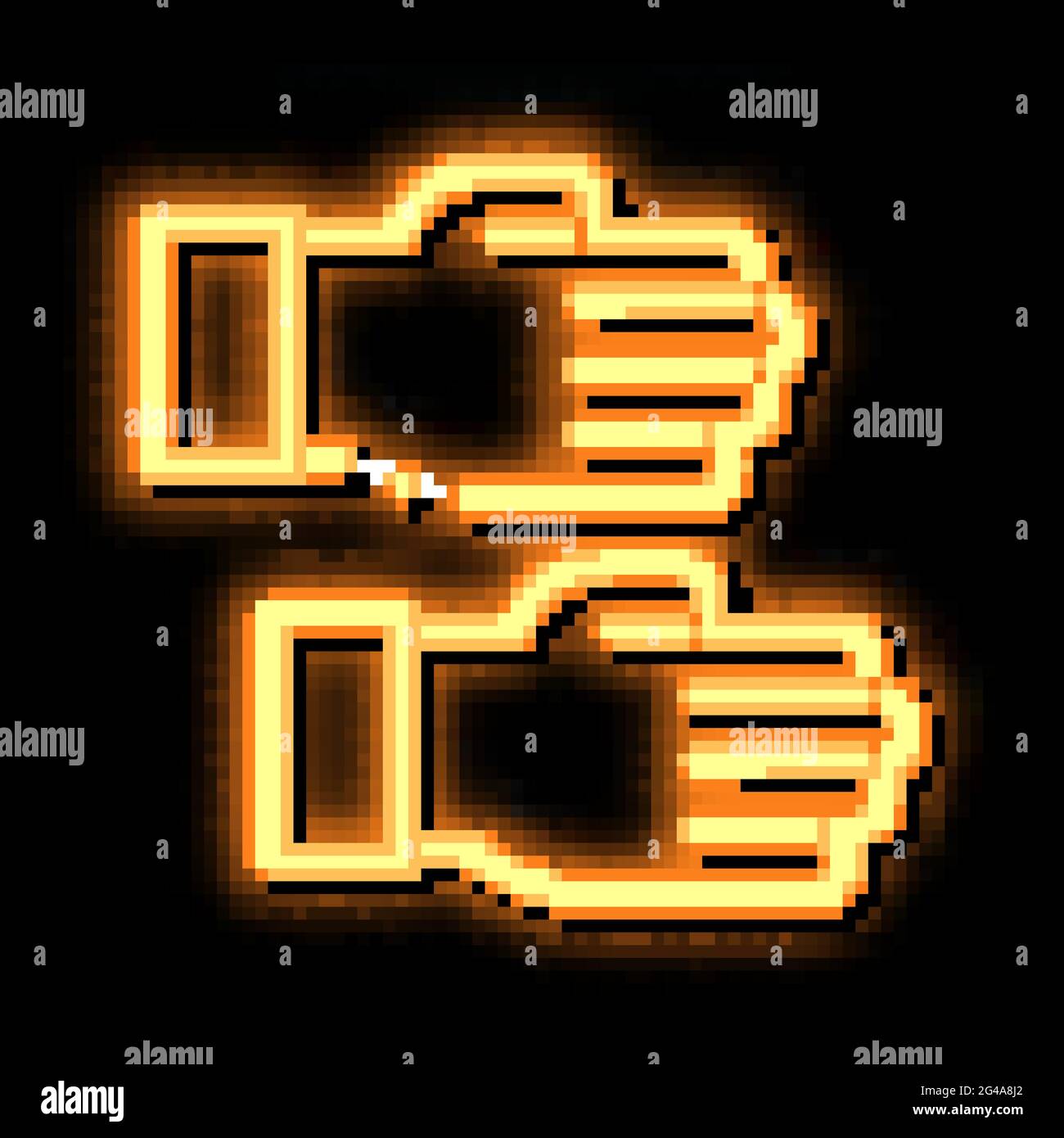 work gloves neon glow icon illustration Stock Vector Image & Art - Alamy
