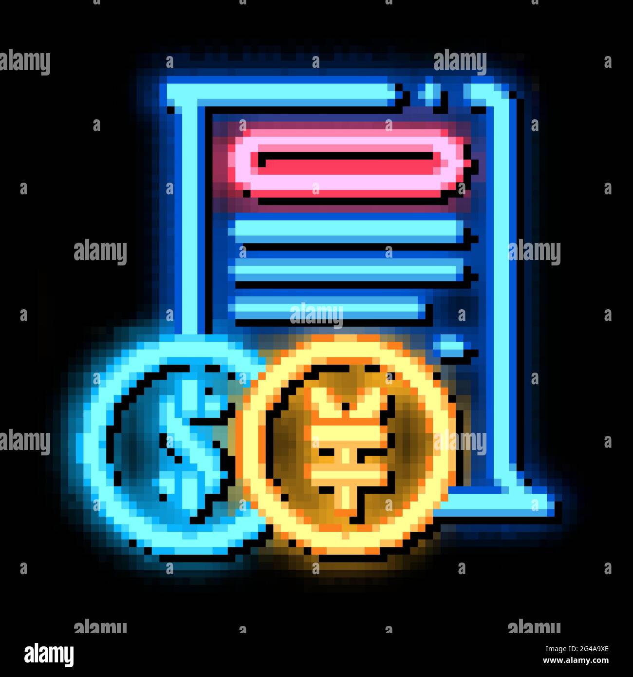 exchange rates neon glow icon illustration Stock Vector Image & Art Alamy