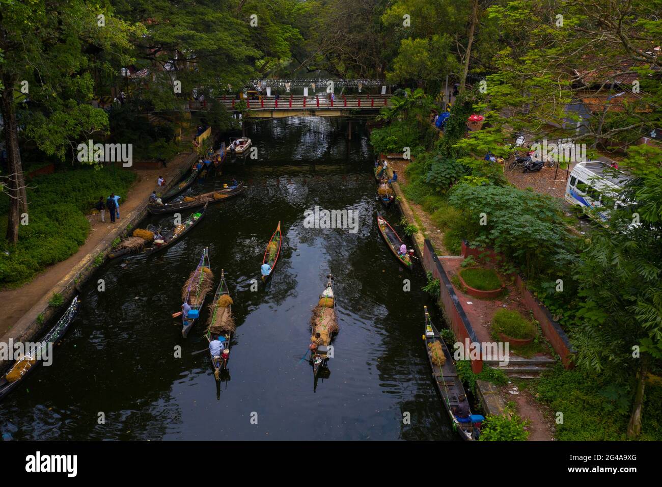 different types of boats at alapuzha,Kerala Stock Photo Alamy