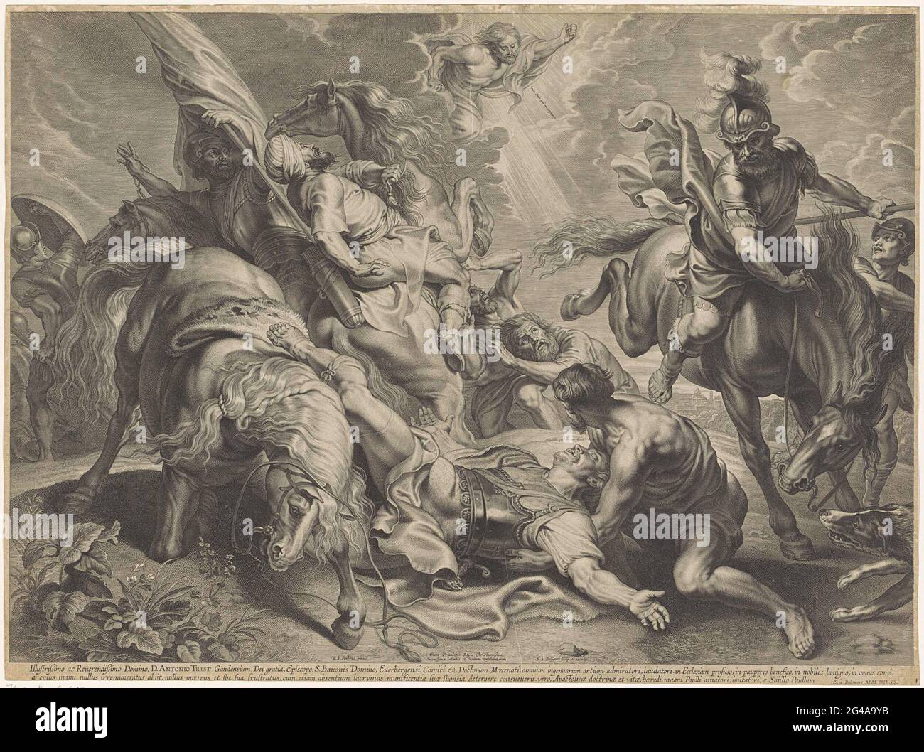 Paul conversion. Paul falls from his horse when he is blinded by the appearance of Christ on the