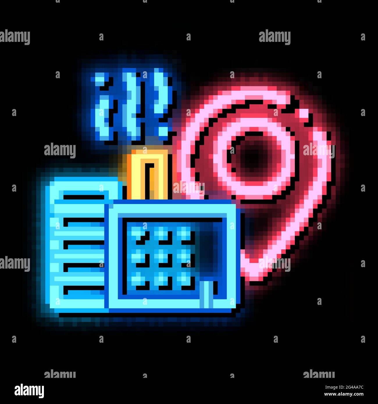 production geolocation neon glow icon illustration Stock Vector Image ...