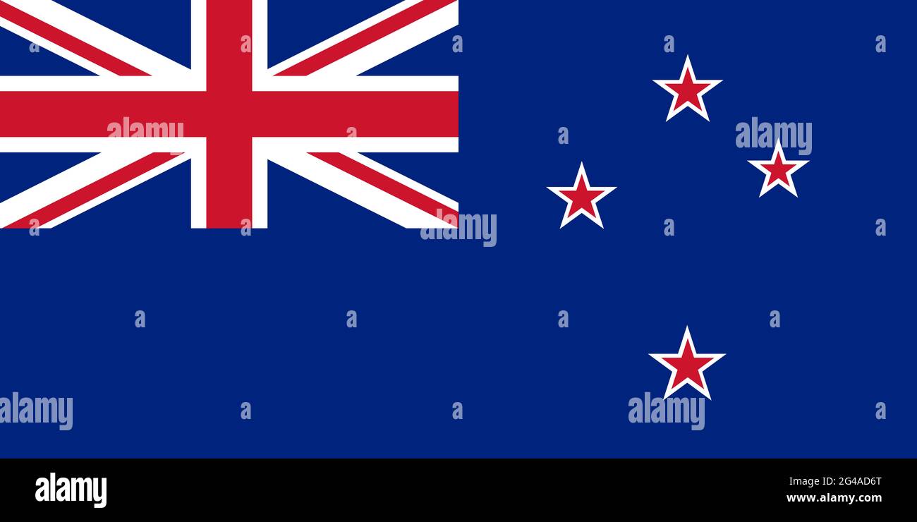 Flag of New Zeland Stock Photo