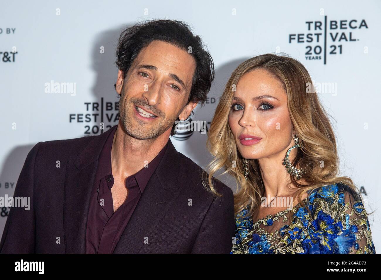 New York, USA. 19th June 2020. Adrien Brody and Georgina Chapman attend 'Clean' Premiere during 2021 Tribeca Festival at Brooklyn Commons at MetroTech on June 19, 2021 in New York City. Credit: Ron Adar/Alamy Live News Stock Photo