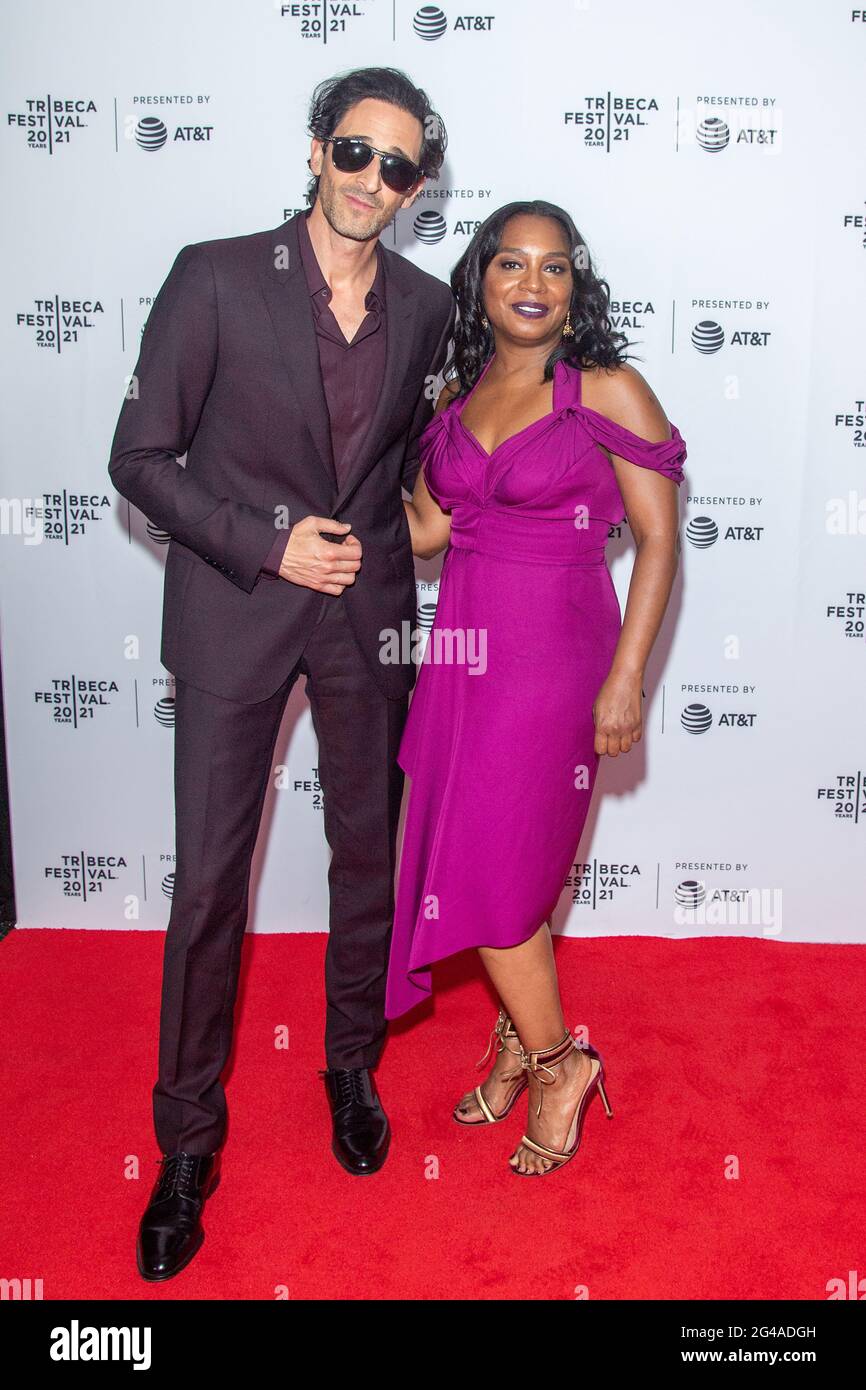 New York, USA. 19th June 2020. Adrien Brody and Michelle Wilson attend 'Clean' Premiere during 2021 Tribeca Festival at Brooklyn Commons at MetroTech on June 19, 2021 in New York City. Credit: Ron Adar/Alamy Live News Stock Photo